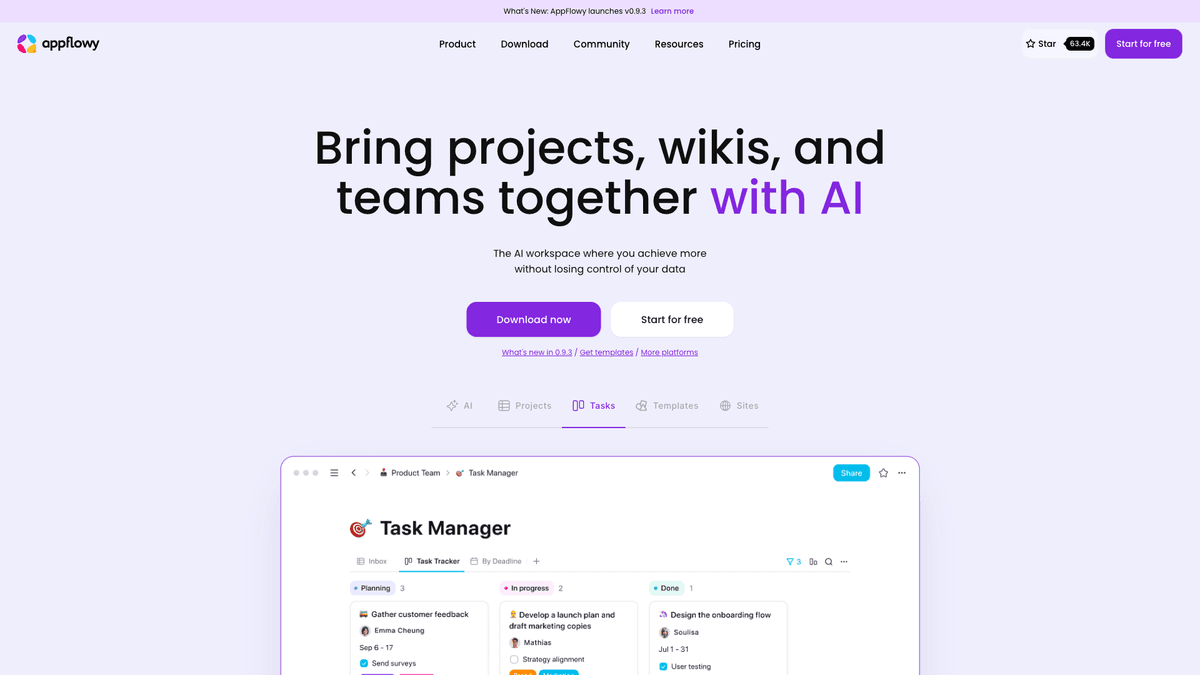 AppFlowy screenshot